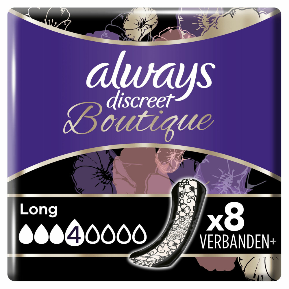 Always Discreet Verband Voor Urineverlies Plus Long 8 Stuks Plein Nl