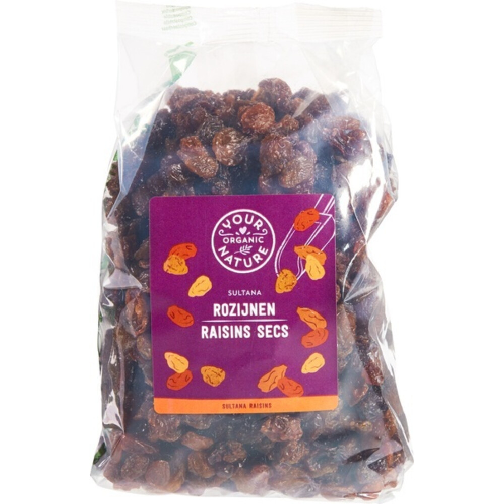 Your Organic Nature Rozijnen Sultana Bio 500 Gr Plein Nl