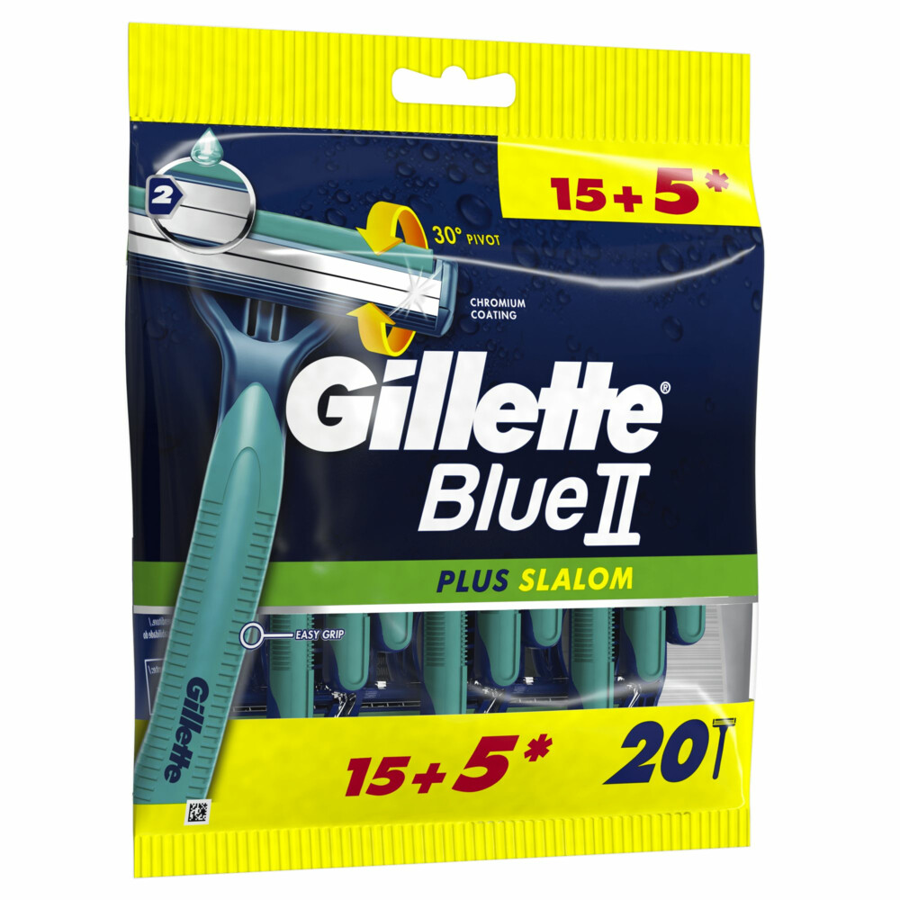 Gillette Scheermesjes Blue 2 Plus Slalom 20 Stuks Plein Nl