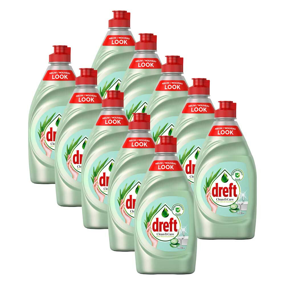 10x Dreft Clean Care Afwasmiddel Aloe Vera Cucumber 350 Ml Plein Nl