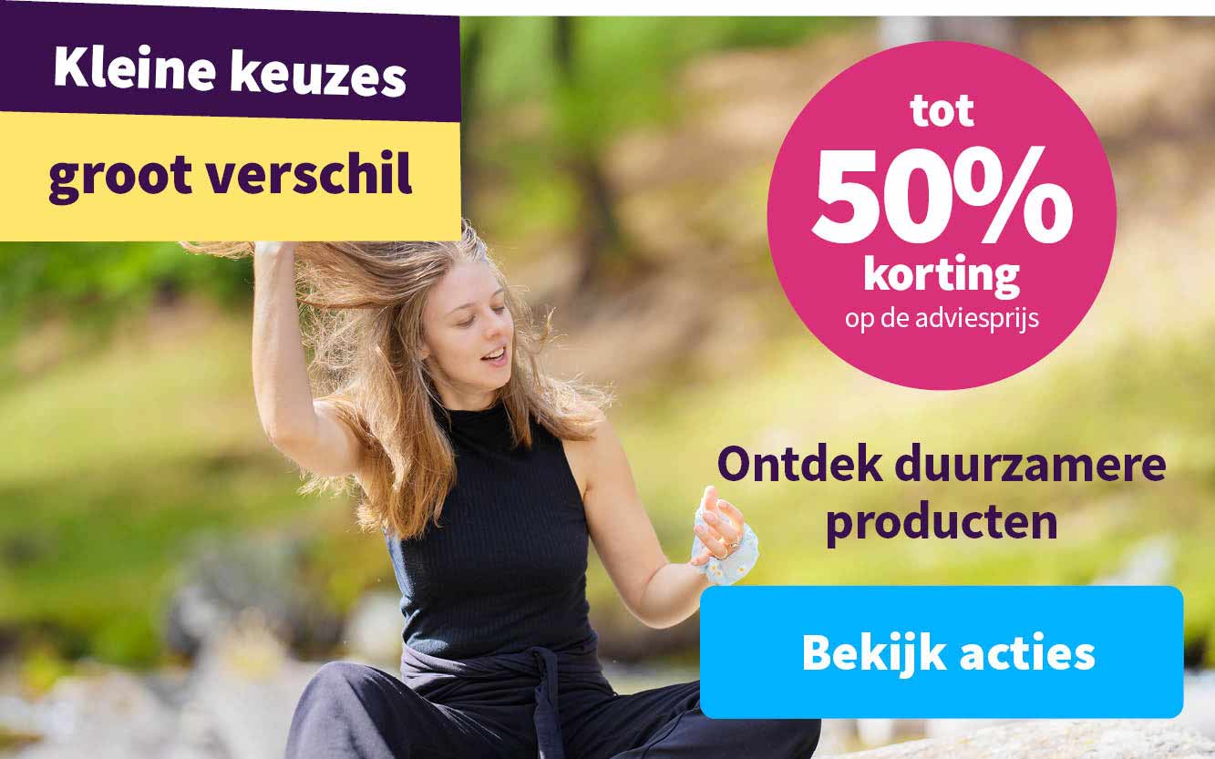 Tot 50% korting op duurzamere producten