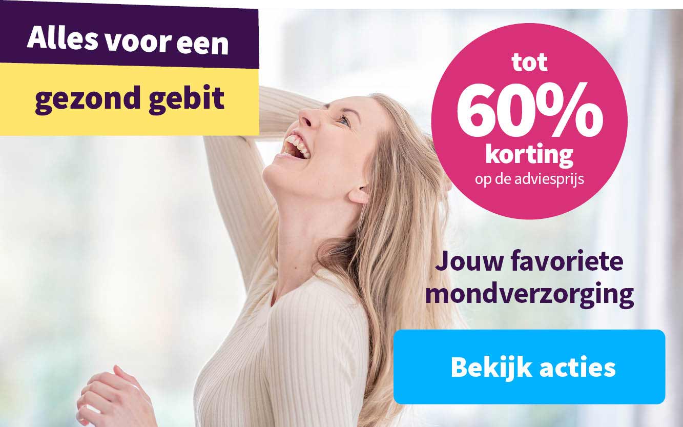 tot 60% korting op jouw favoriete mondverzorging