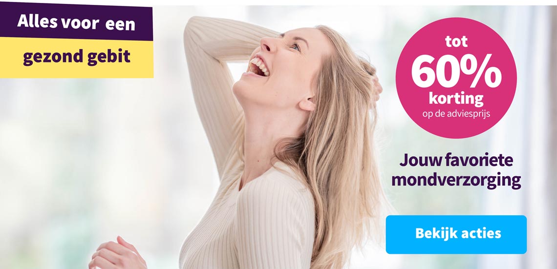 tot 60% korting op jouw favoriete mondverzorging