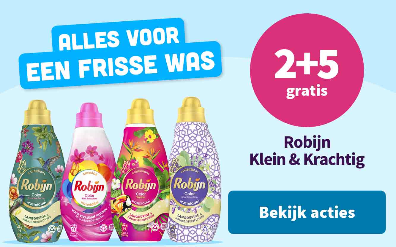 2+5 gratis op Robijn Klein & Krachtig