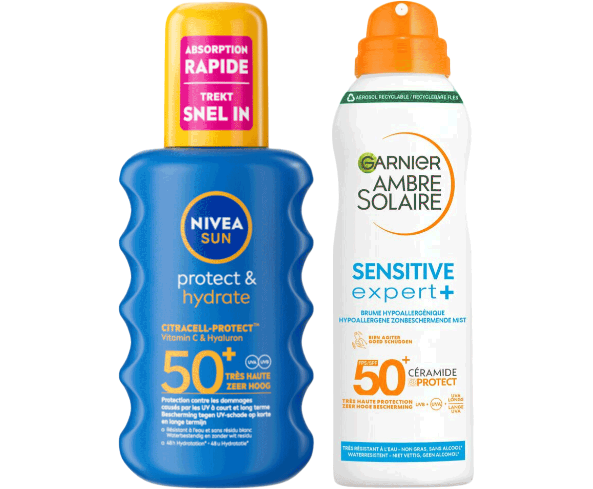 Nivea Sun en Garnier 1+2