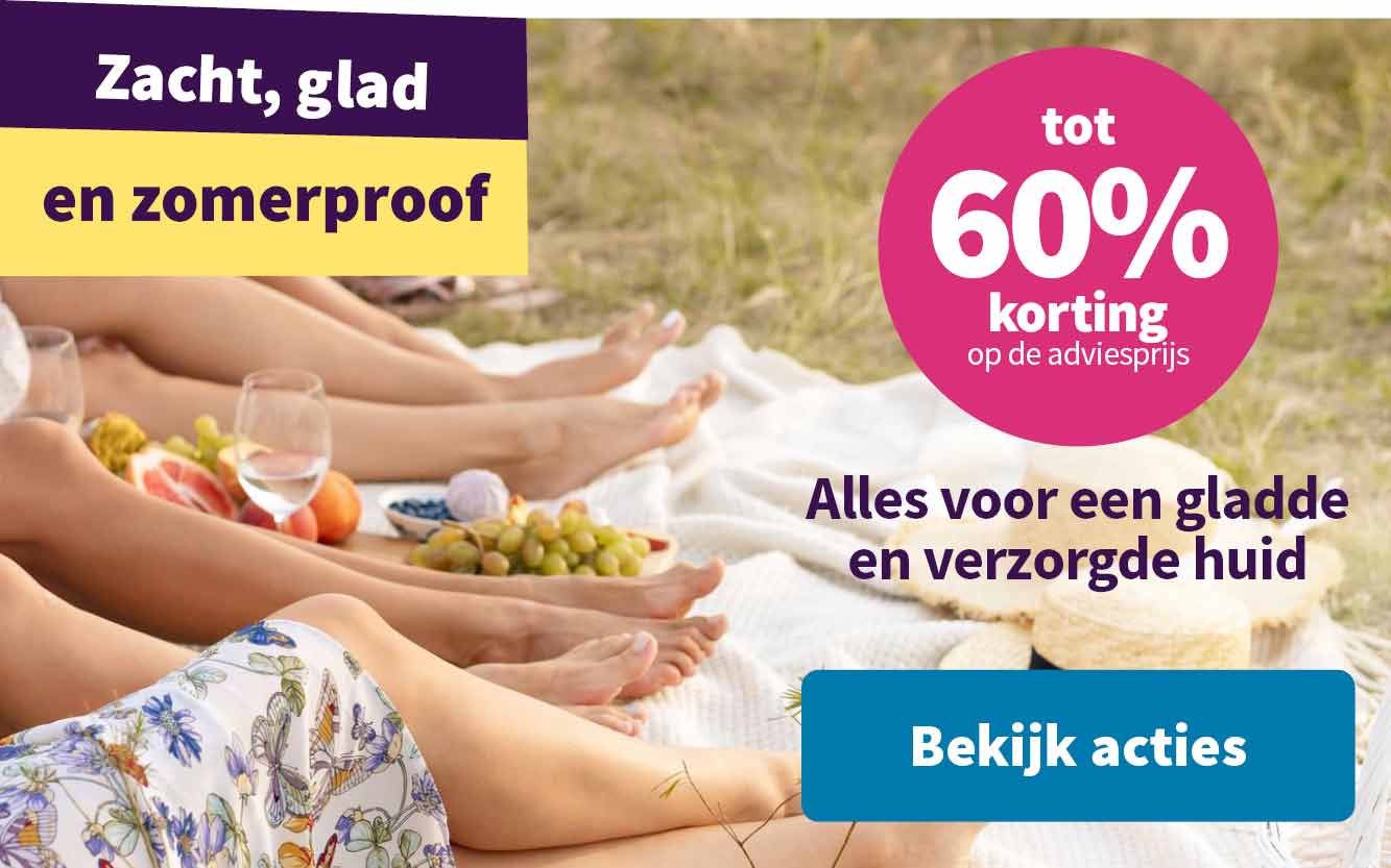tot 60% korting op scheren en ontharen