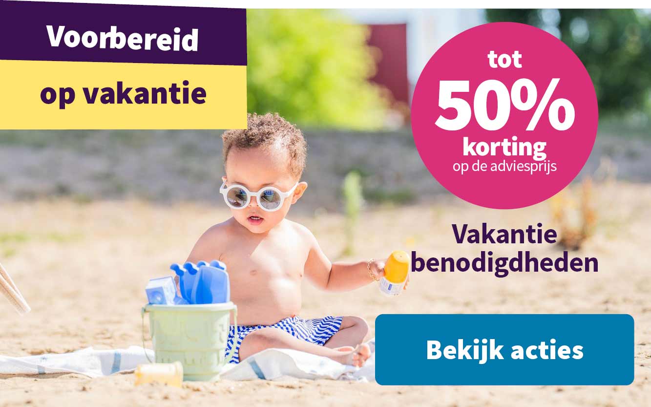 Tot 50% korting op alle vakantiebenodigdheden