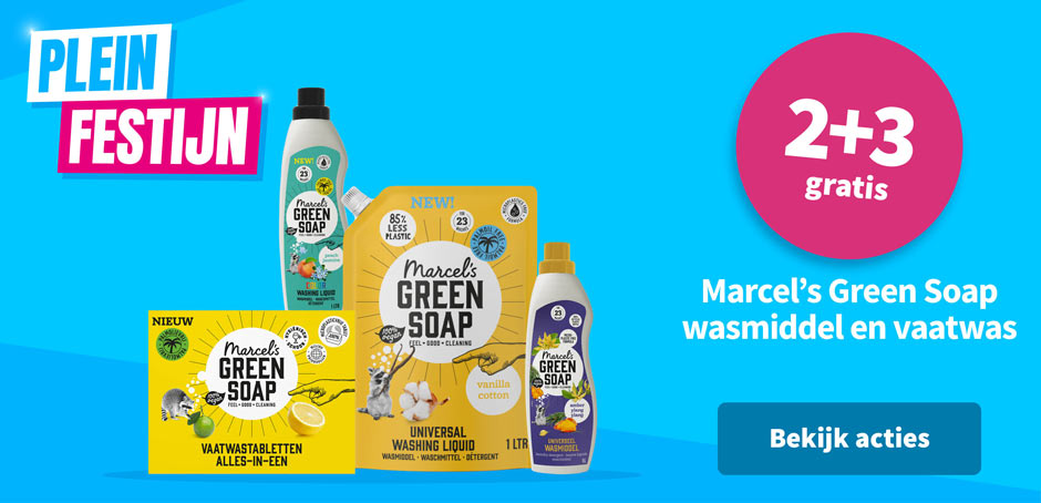 2+3 gratis op Marcel's Green Soap