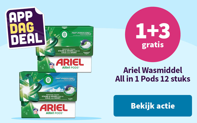 1+3 gratis op Ariel Allin1 Pods
