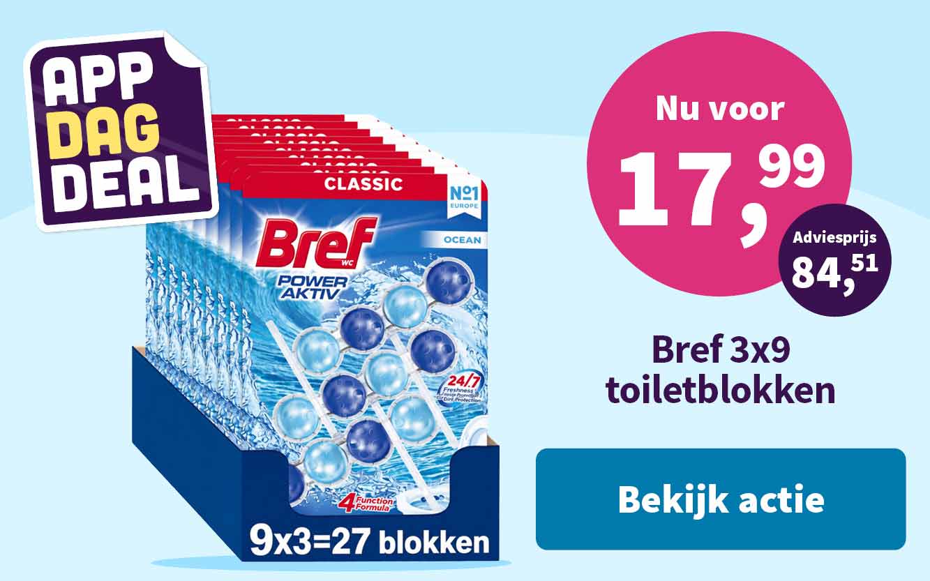 Bref toileteblokken nu voor  17,99