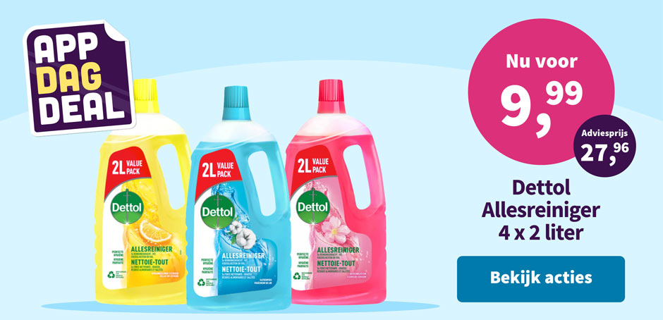 Dettol allesreiniger 4x 2 liter nu voor 9,99