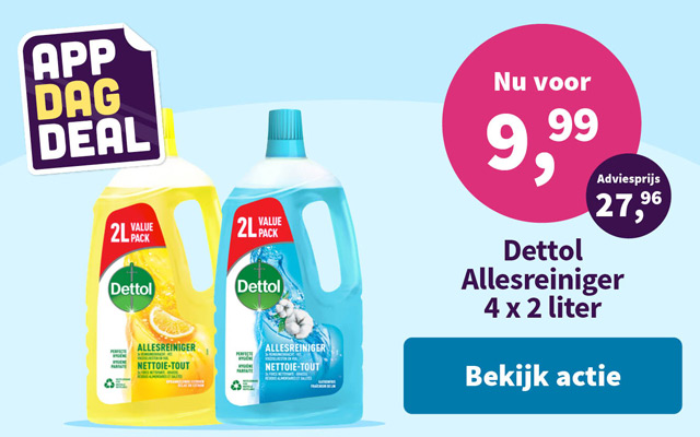 Dettol allesreiniger 4x 2 liter nu voor 9,99