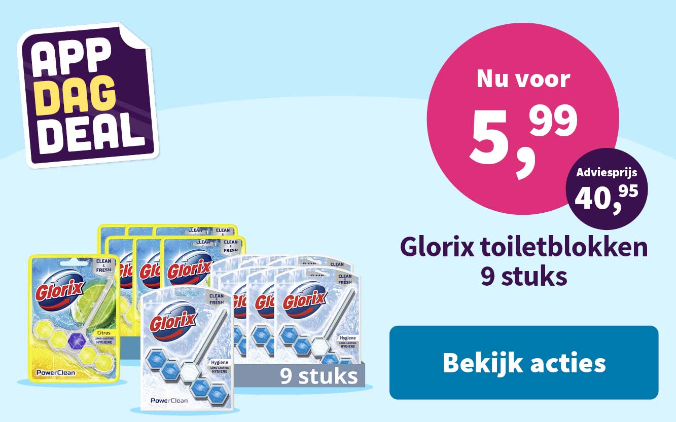 Glorix toiletblokken nu voor 5,99