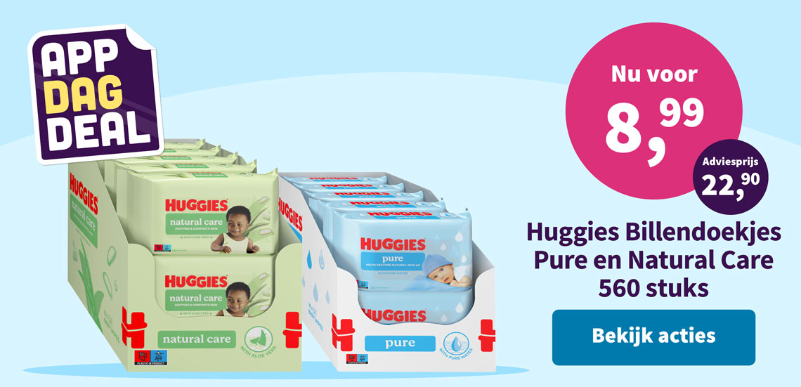 Huggies billendoekjes nu voor 8,99