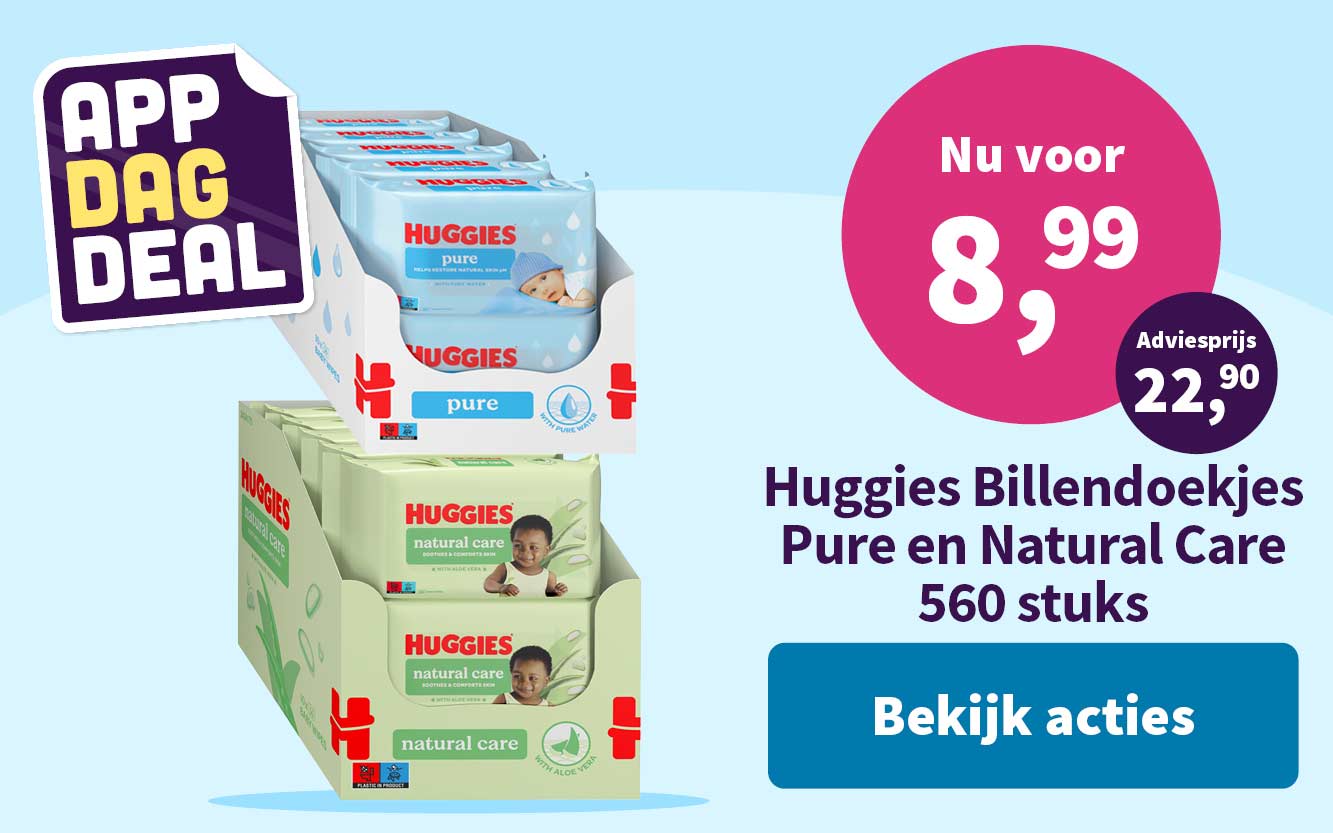 Huggies billendoekjes nu voor 8,99
