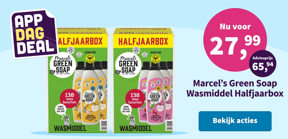 Marcel's Green Soap Wasmiddel halfjaarbox nu voor 27,99