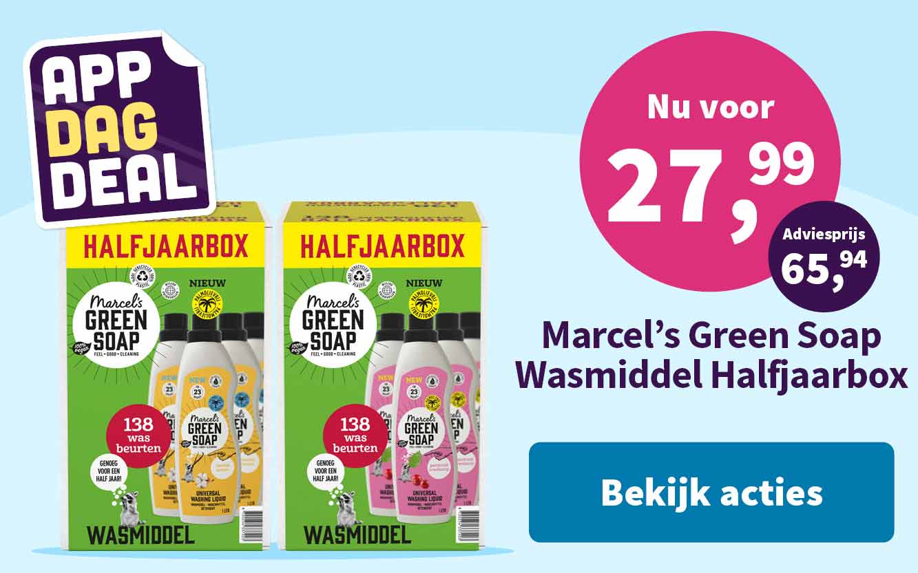 Marcel's Green Soap Wasmiddel halfjaarbox nu voor 27,99