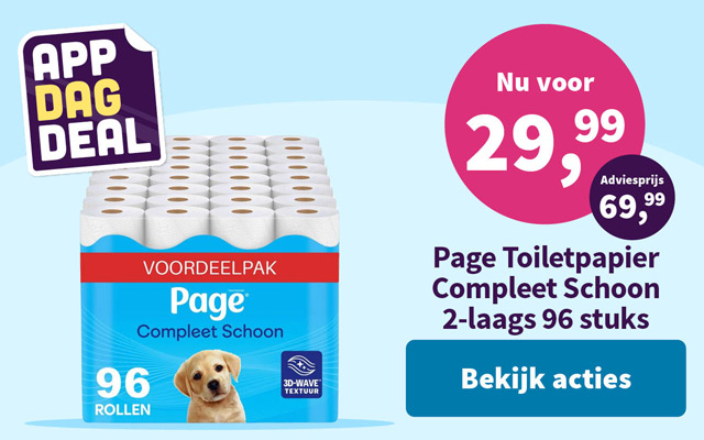 Page toiletpapier Compleet Schoon 96 stuks nu voor 29,99