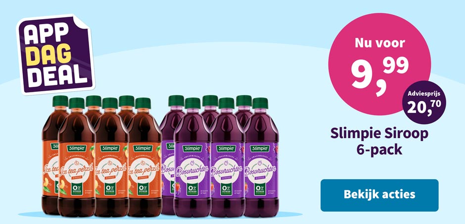Slimpie Siroop 6-pack nu voor 9,99