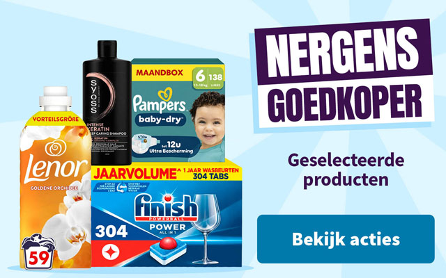 Geselecteerde producten nergens goedkoper
