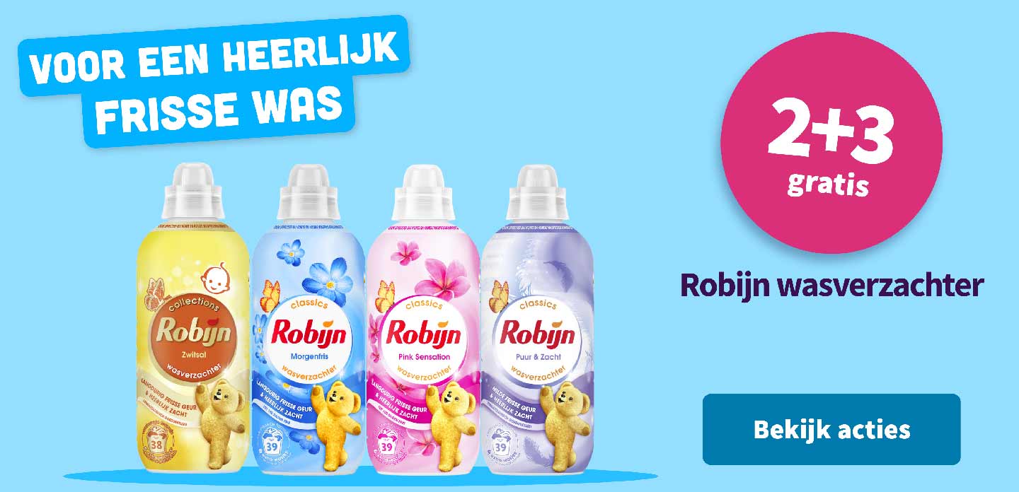 2+3 gratis op Robijn wasverzachter