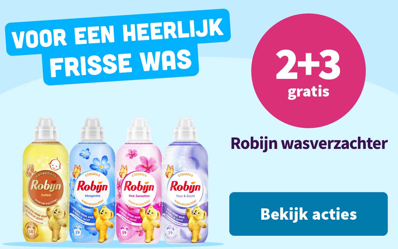 2+3 gratis op Robijn wasverzachter