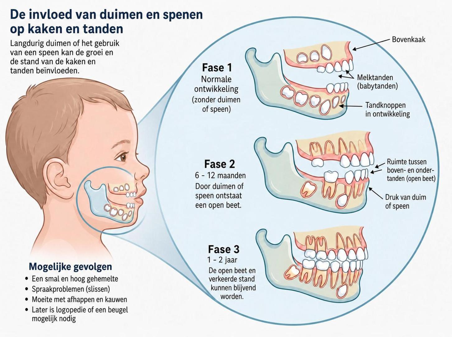 tandengroei baby overbeet
