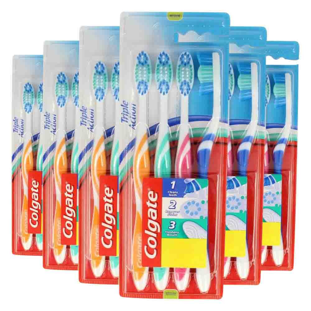 Colgate 6x Tandenborstel Triple Action Medium 4 - 24 stuks