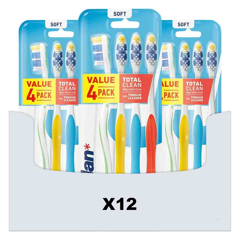 12x Jordan Tandenborstel Total Clean Soft 4-pack 4 stuks