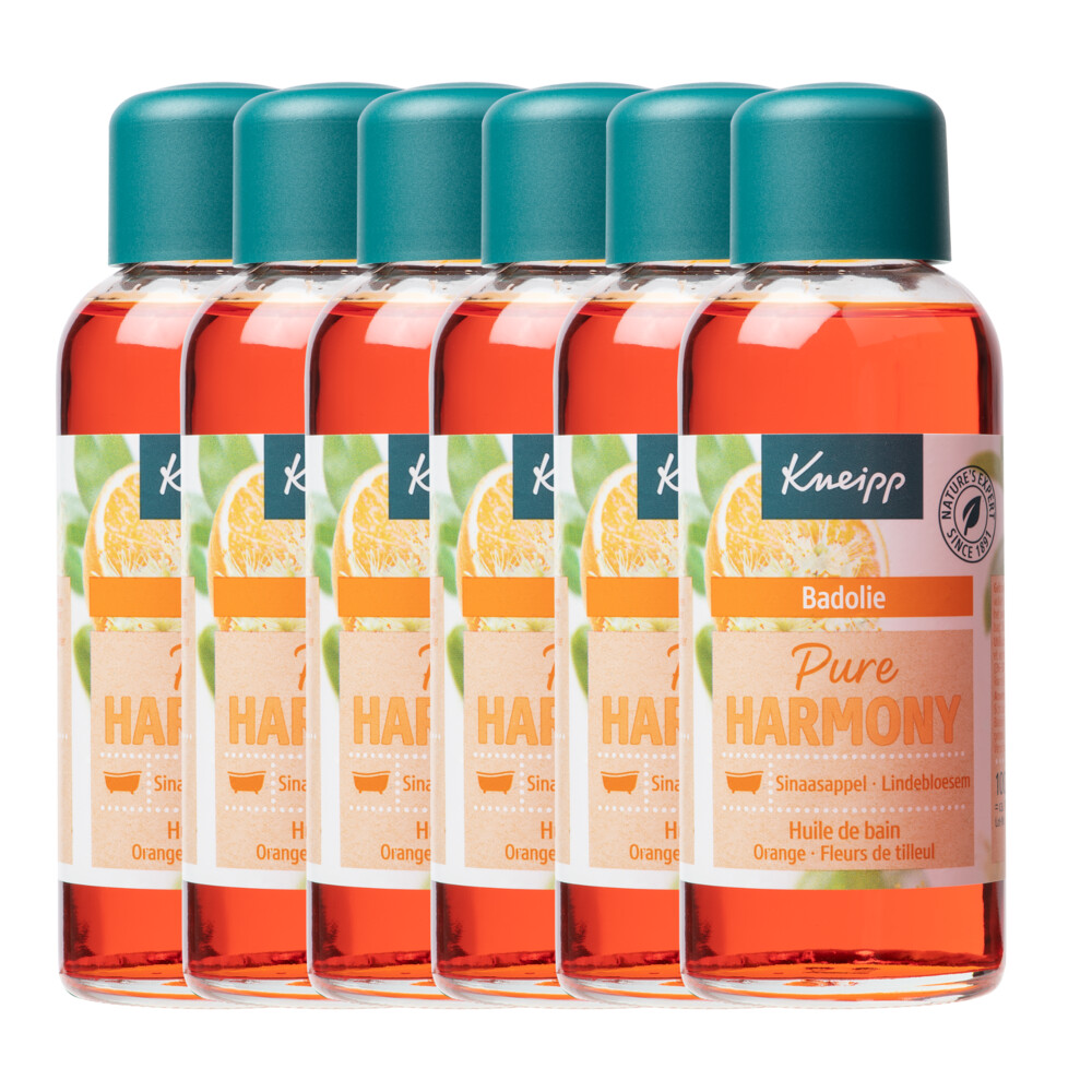 6x Kneipp Badolie Pure Harmony Sinaasappel - Lindebloesem 100 ml