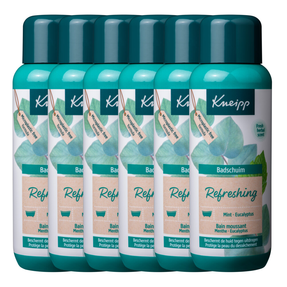 6x Kneipp Badschuim Refreshing Mint Eucalyptus 400 ml