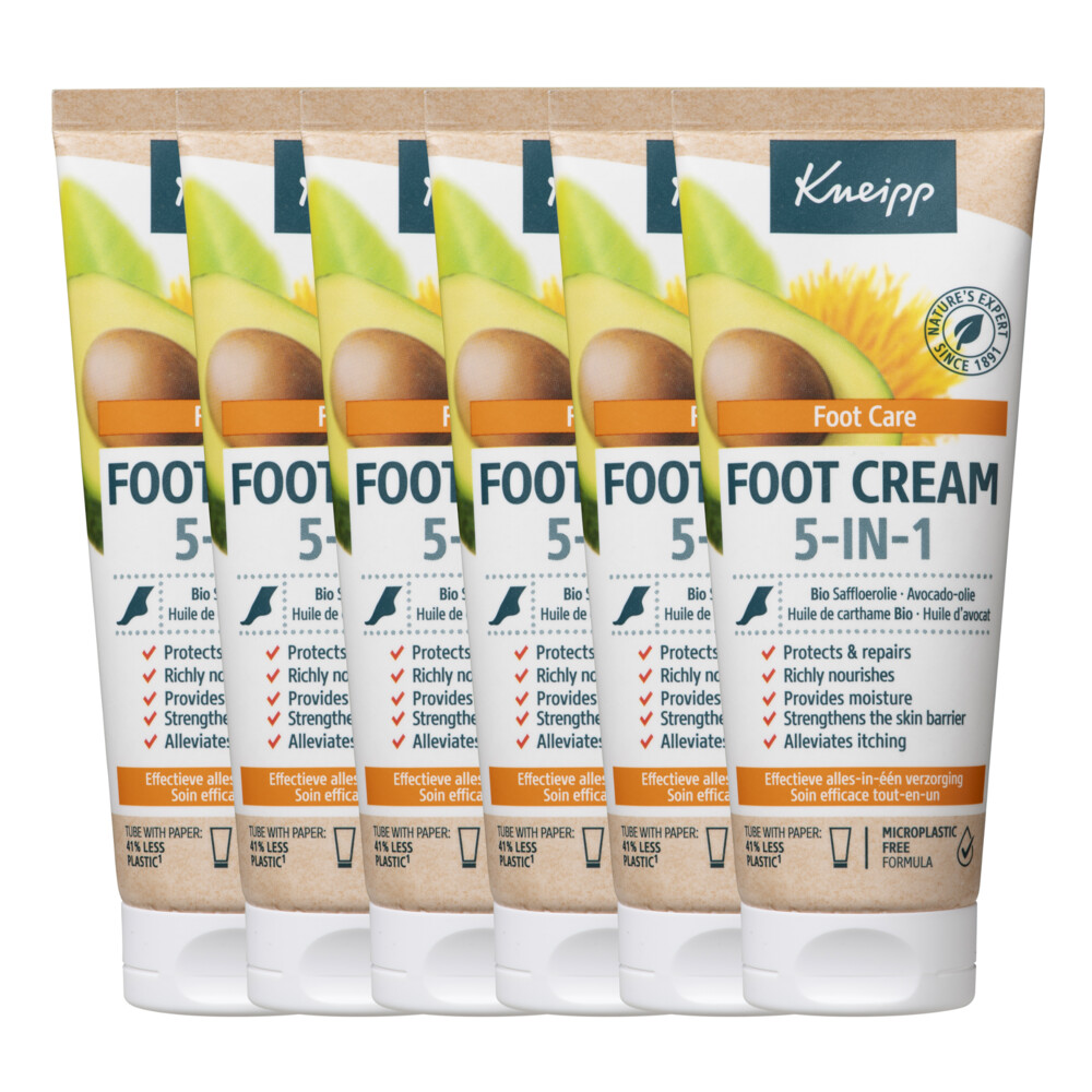 6x Kneipp Voetcrème 5-in-1 75 ml
