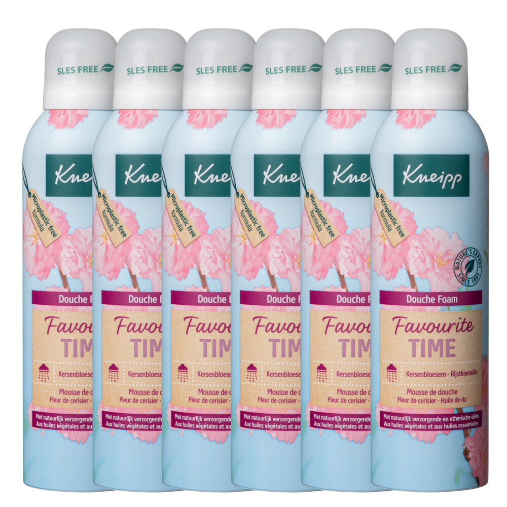 6x Kneipp Favourite Time Douche Foam Cherry Blossom 200 ml