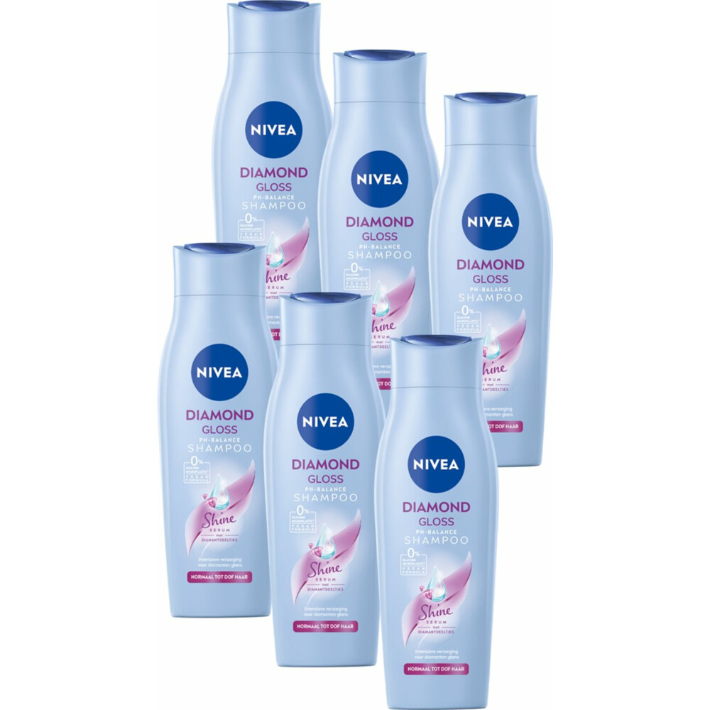 NIVEA Diamond Gloss shampoo voordeelverpakking 5+1 gratis