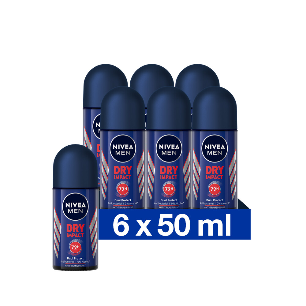 MEN dry impact roll-on deodorant voordeelverpakking 5+1 gratis