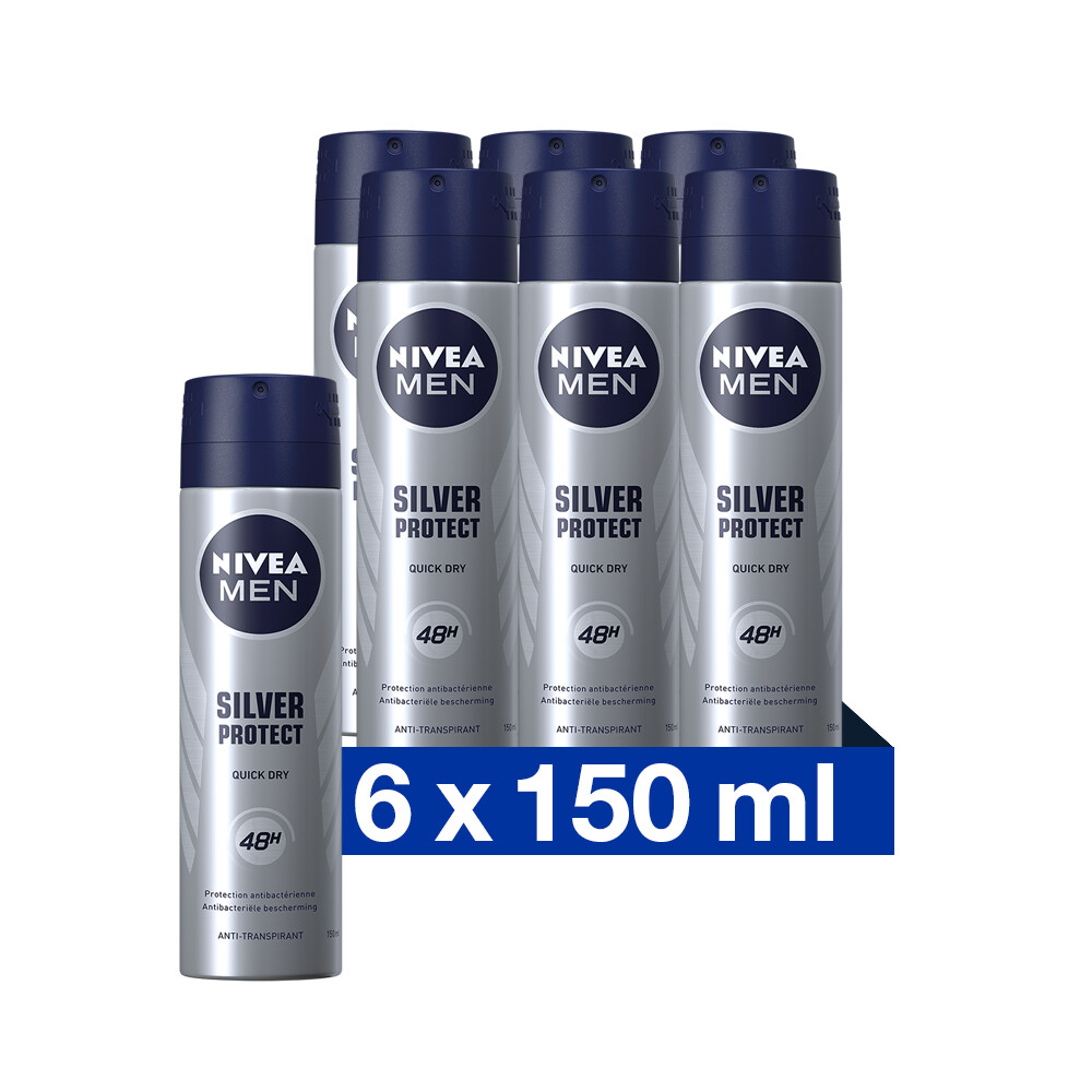 MEN silver protect deodorant spray voordeelverpakking 5+1 gratis