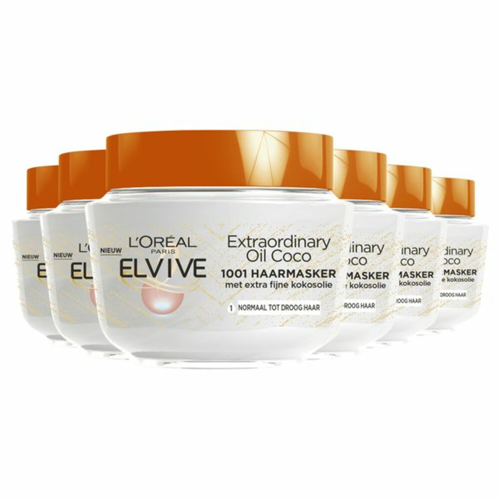 Hair Expert Elvive Extraordinary kokosolie haarmasker 6 x 300 ml