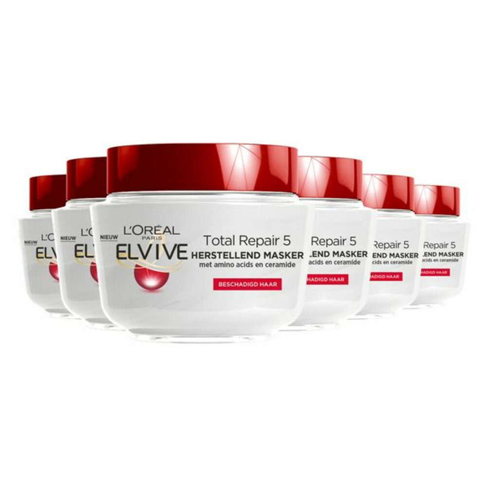 L'Oréal Paris Elvive Total Repair 5 Haarmasker 6x300 ml multiverpakking