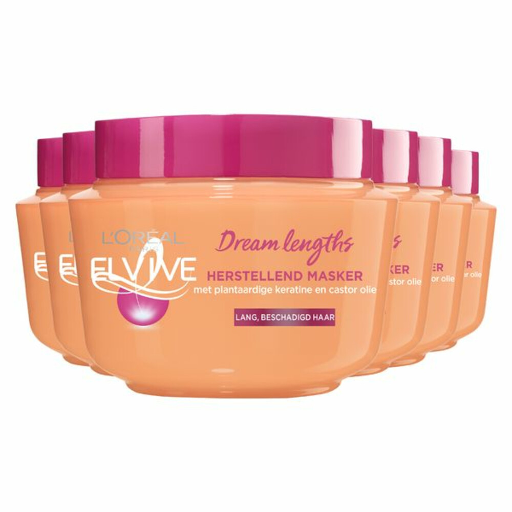 L'OrÃ©al Paris Elvive Dream Lenghts herstellend haarmasker 6x 300ml multiverpakking