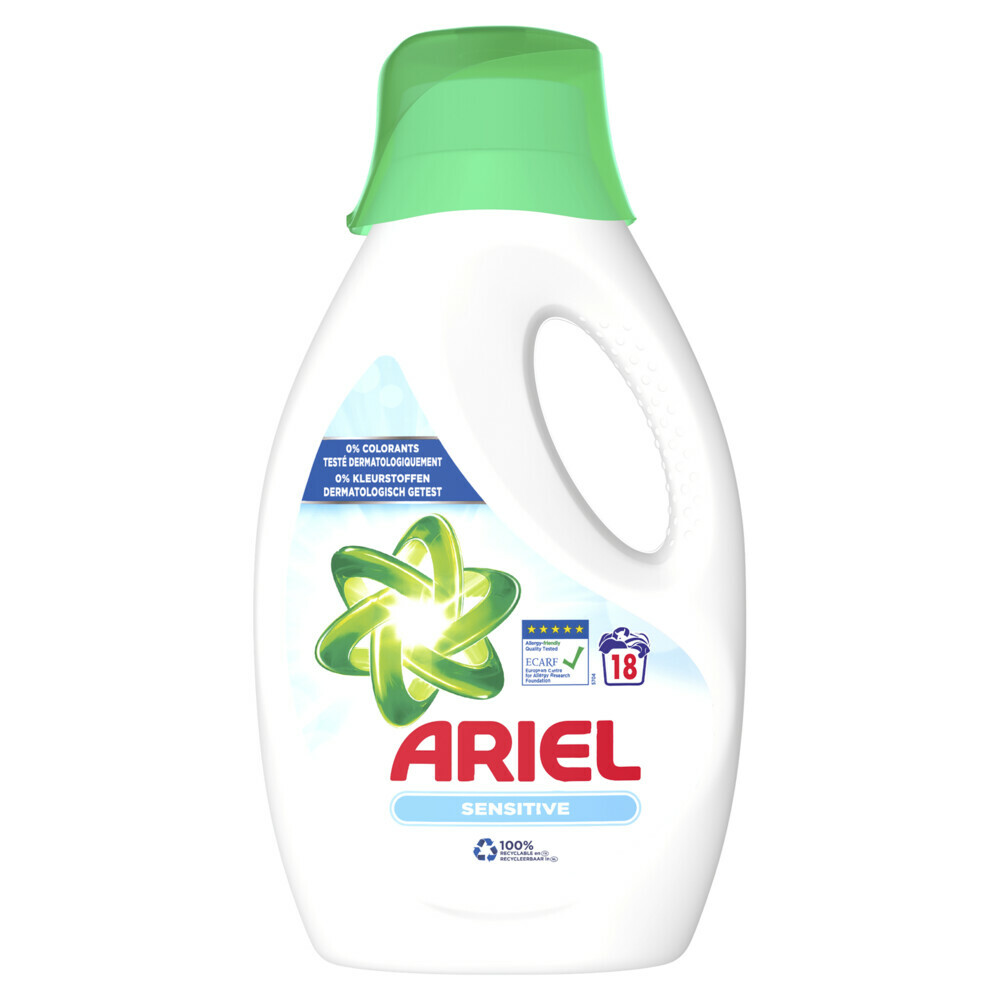 4x Ariel Vloeibaar Wasmiddel Sensitive 990 ml