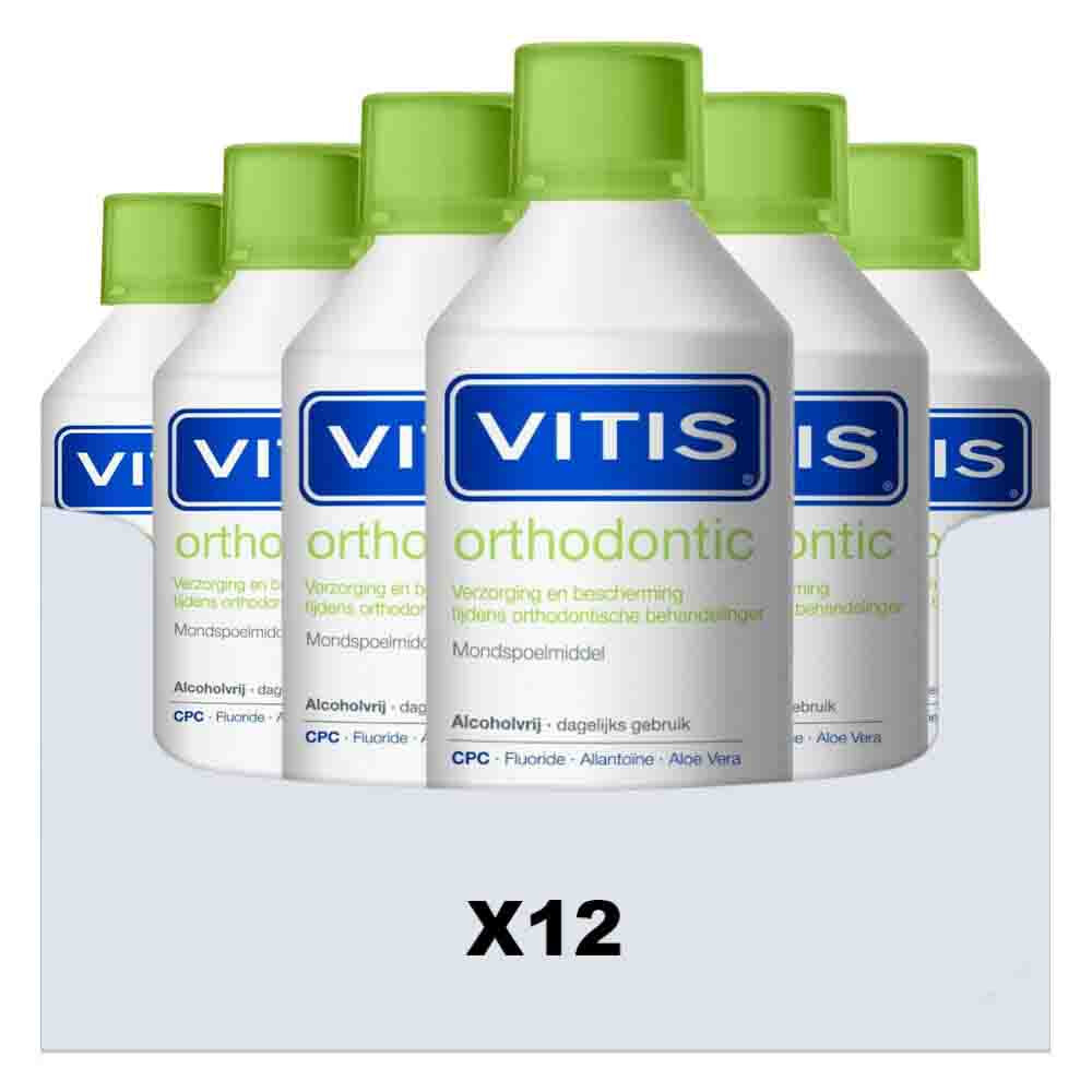 12x Vitis Mondwater Orthodontic 500 ml