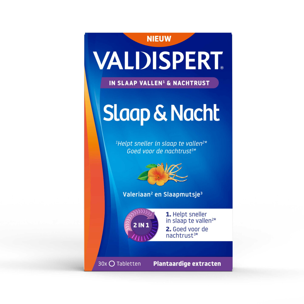 Valdispert Nacht Melatonine 5-HTP L-Tryptofaan 30 capsules