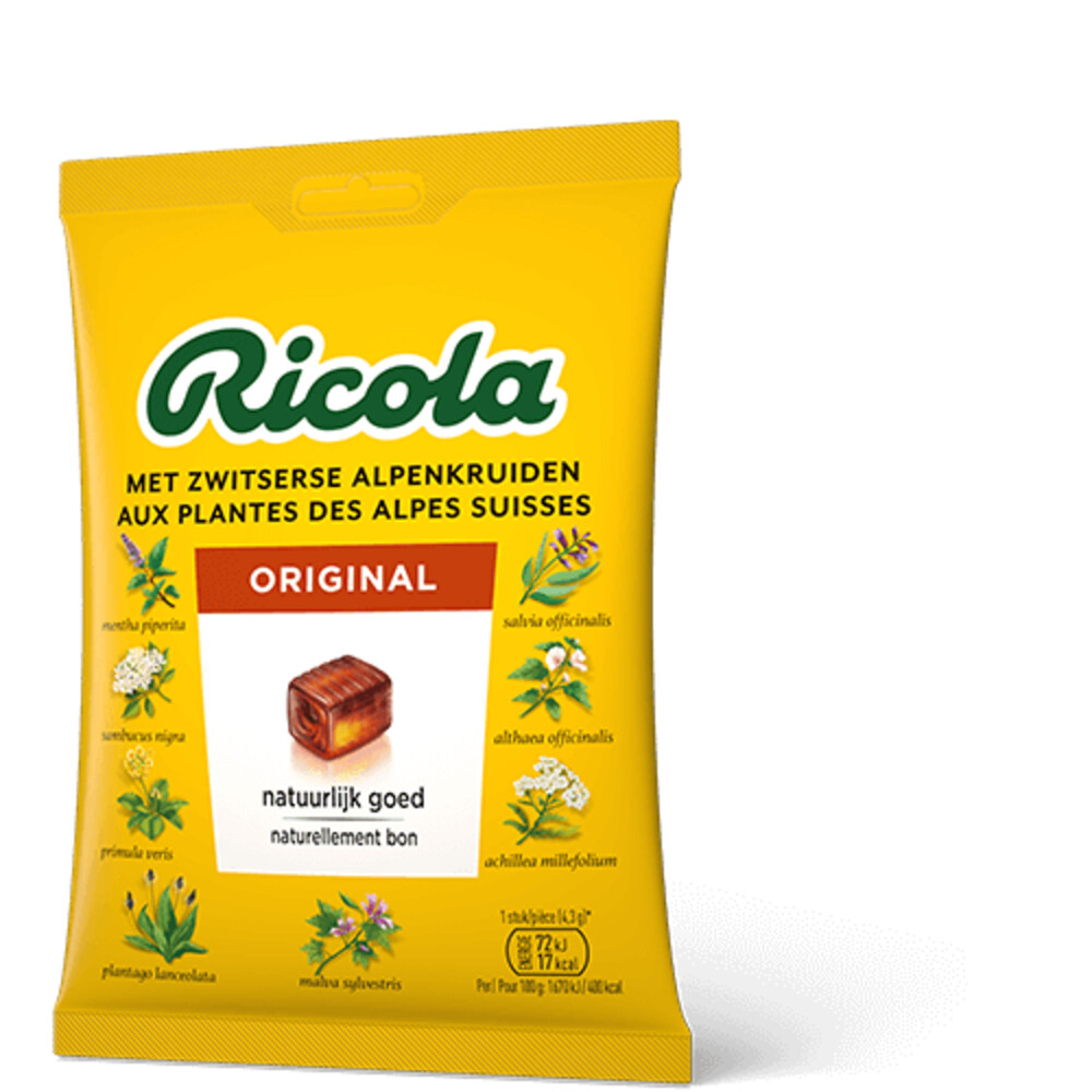 Ricola Keelpastilles Original Zakje 75 gr