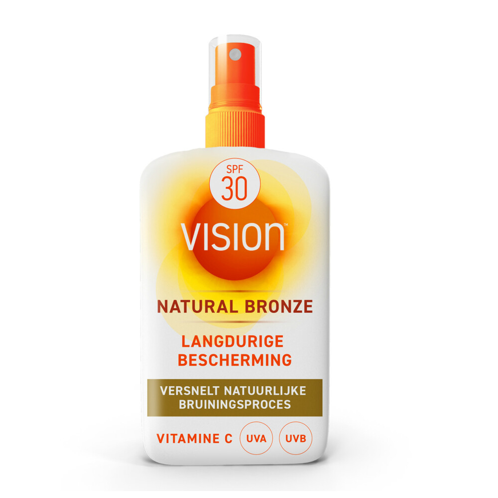 2x Vision Zonnebrand Natural Bronze Factor 30 185 ml