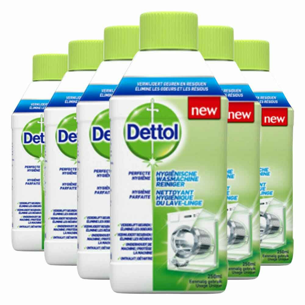 6x Dettol Wasmachine Reiniger Hygiënisch 250 ml