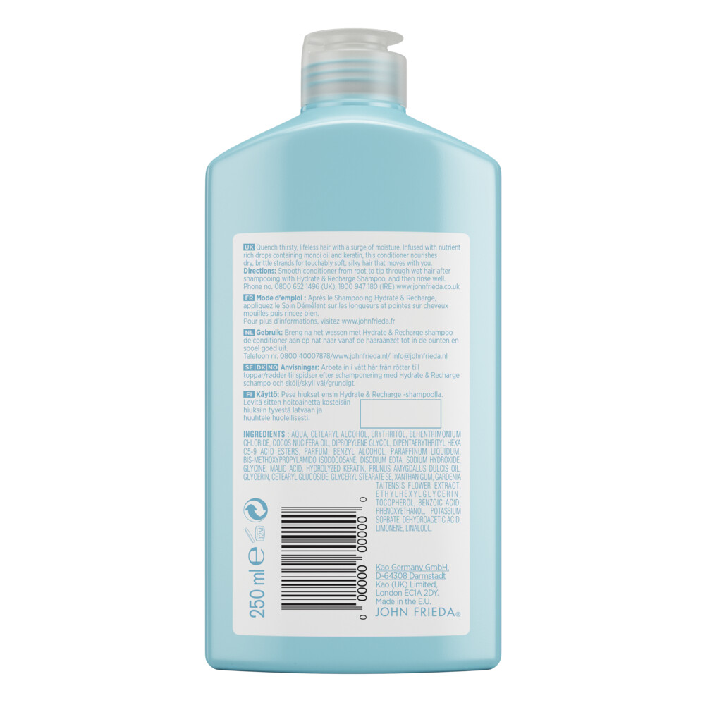 John Frieda Hydrate & Recharge Shampoo 250 ml Plein.nl