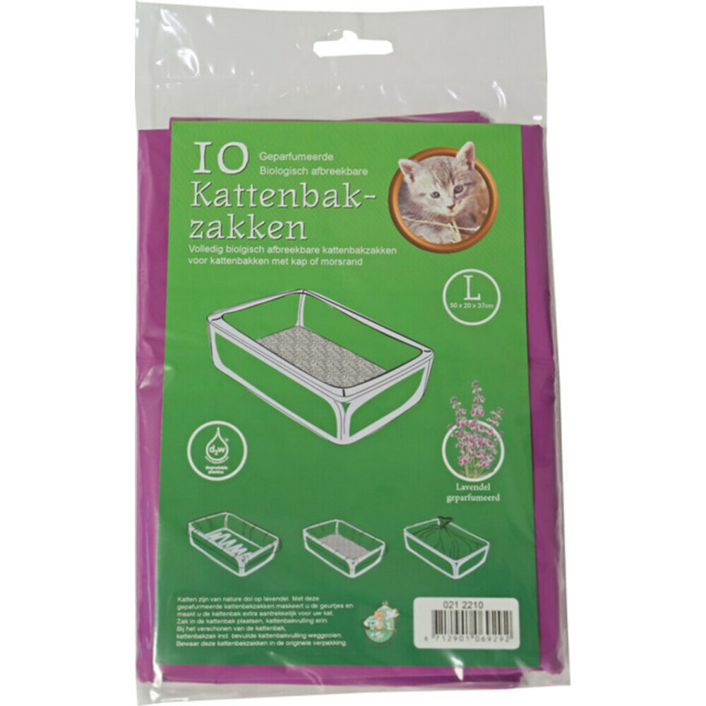 Boon Biologische Kattenbakzak Lavendel XL 10 stuks Boon Biologische Kattenbakzak Lavendel XL 10 stuks