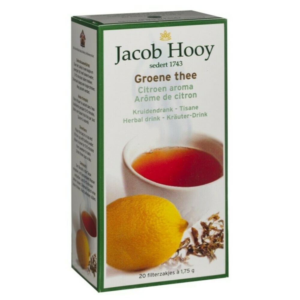 Jacob Hooy Groene Thee Lemon Jh 20stuks
