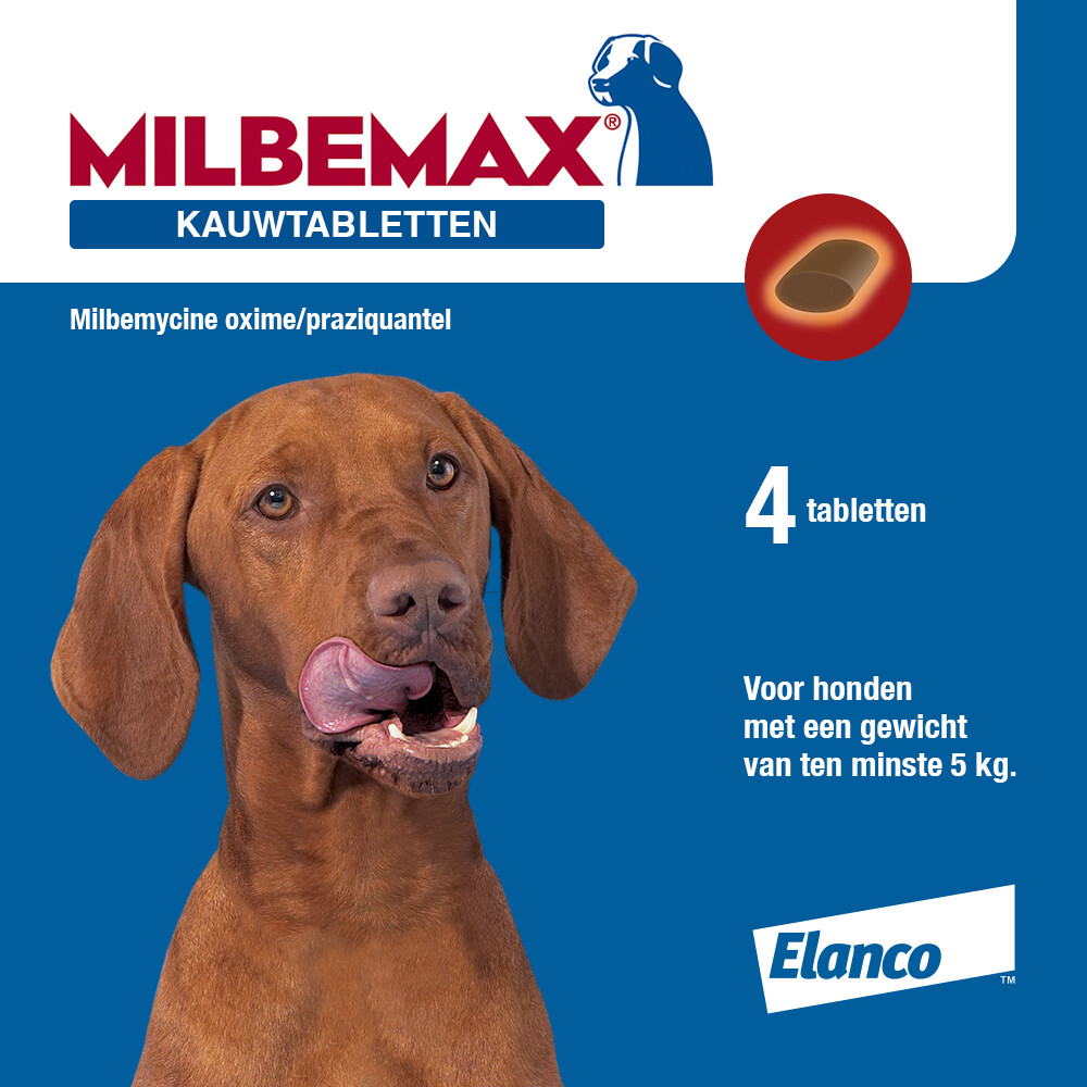 Milbemax Ontworming Tabletten Chewy Hond Large >5 Kg 4 Tabletten | Plein.nl