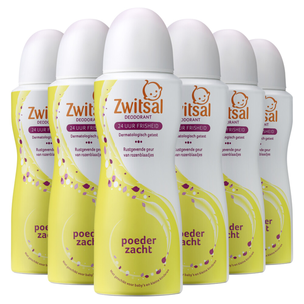 Zwitsal Original deodorant 6x100 ml zacht voor de huid compressed